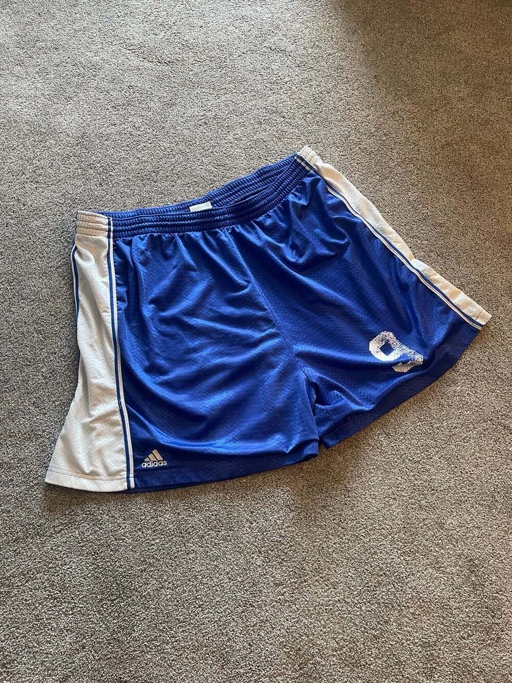 adidas Blue and White Reversible Basketball Shorts Size 3XL